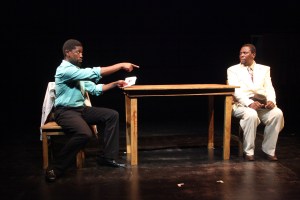  Atandwa Kani and Mncedisi Shabangu in Sizwe Banzi Is Dead. Photo: Ruphin Coudyzer