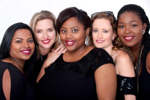 Heels Over Head are, from left, Rebekah Pillay , Mandy Cobbing, Thulile Zama, Chillie Stent – Wardell, Nomkhosi Mazibuko.