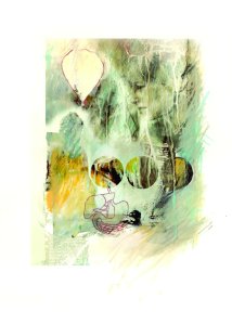 Pamela Benporath, "terra nova", mixed media on paper 