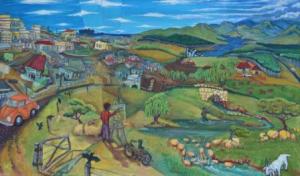 WP van Heerden, A shattered view of an artist, oil on canvas